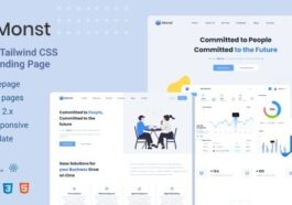 Monst Nulled NextJS Tailwind CSS landing page Free Download