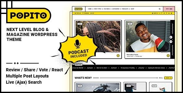 Popito Blog & Magazine WordPress Theme Nulled Free Download