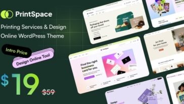 PrintSpace Printing Services & Design Online WooCommerce WordPress theme Nulled Free Download