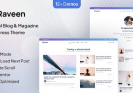 Raveen Personal Blog & Magazine WordPress Theme Nulled Free Download