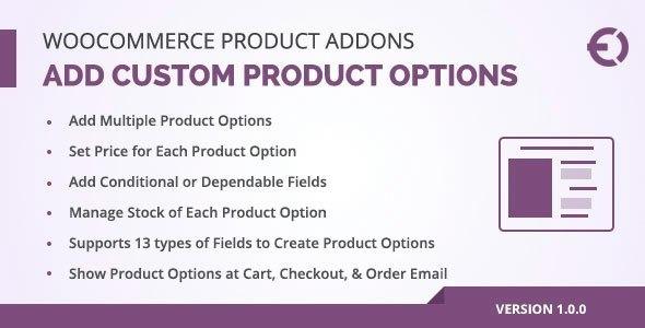 WooCommerce Custom Product Addons, Custom Product Options Nulled Free Download