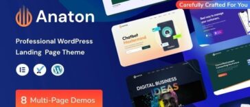 Anaton SaaS Landing Page WordPress Theme Nulled Free Download