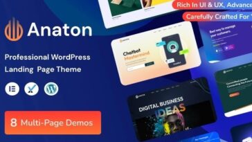 Anaton SaaS Landing Page WordPress Theme Nulled Free Download