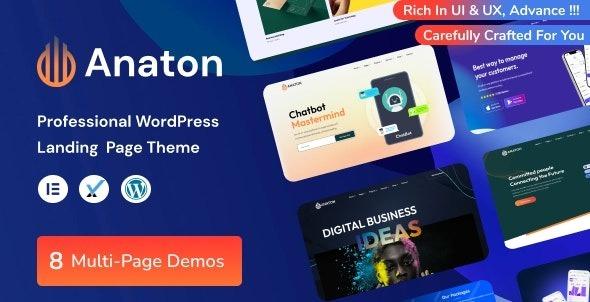 Anaton SaaS Landing Page WordPress Theme Nulled Free Download