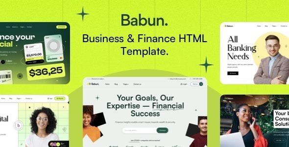 Babun Business & Finance Responsive HTML5 Template Nulled Free Download