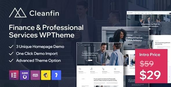 Cleanfin Finance Consulting WordPress Theme Nulled Free Download