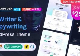 CopyGen AI Writer & Copywriting WordPress Theme Nulled Free Download