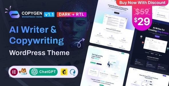 CopyGen AI Writer & Copywriting WordPress Theme Nulled Free Download