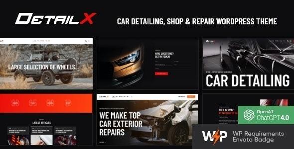 DetailX Car Detailing, Shop & Repair WordPress Theme Nulled Free Download