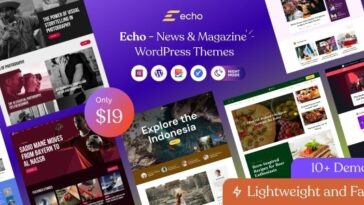 Echoo News Magazine WordPress Theme Nulled Free Download
