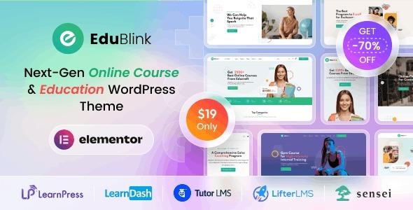 EduBlink Education & Online Course WordPress Theme Nulled Free Download