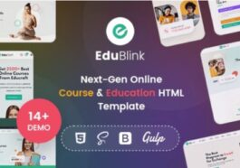 EduBlink Online Education Course HTML Template Nulled Free Download