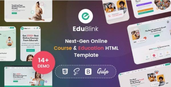 EduBlink Online Education Course HTML Template Nulled Free Download