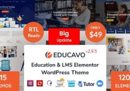 Educavo Online Courses & Education WordPress Theme Nulled Free Download
