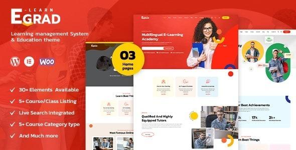 Egrad LMS Education WordPress Nulled Free Download