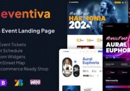 Eventiva Music & Bands Events Landing Page WordPress Theme Nulled Free Download