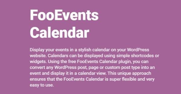 FooEvents Calendar Nulled Free Download