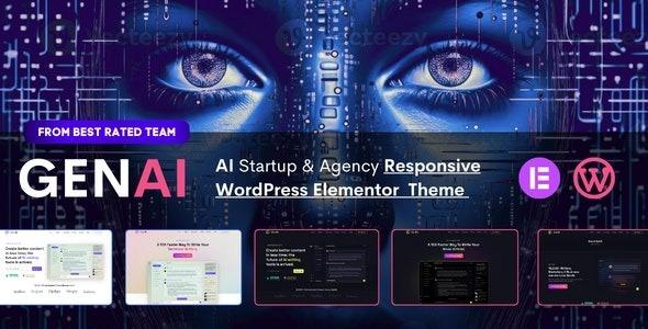 GenAI AI Agency & Technology Startup Elementor WordPress Theme Nulled Free Download