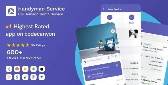 Handyman Service Flutter On-Demand Home Services App with Complete Solution Nulled Free Download