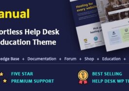 Manual Documentation, Knowledge Base & Education WordPress Theme Nulled Free Download