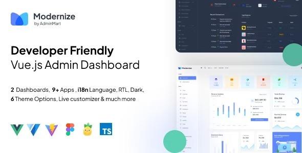 Modernize VueJs Admin Dashboard Nulled Free Download