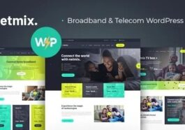 Netmix Broadband & Telecom Internet Provider WordPress Theme Nulled Free Download