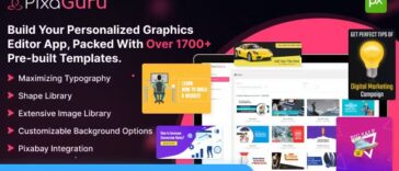 PixaGuru SAAS Platform to Create Graphics, Images, Social Media Posts, Ads, Banners, & Stories Nulled Free Download