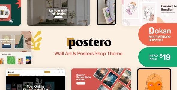 Postero Wall Art & Poster WooCommerce Theme Nulled Free Download