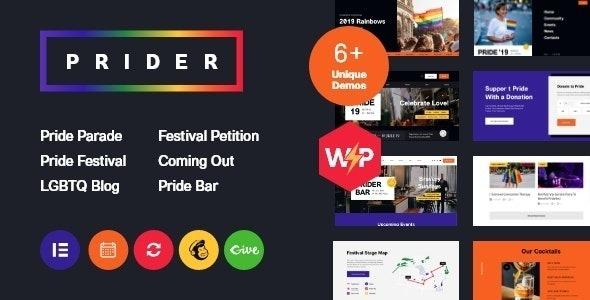 Prider LGBT & Gay Rights Festival WordPress Theme + Bar Nulled Free Download