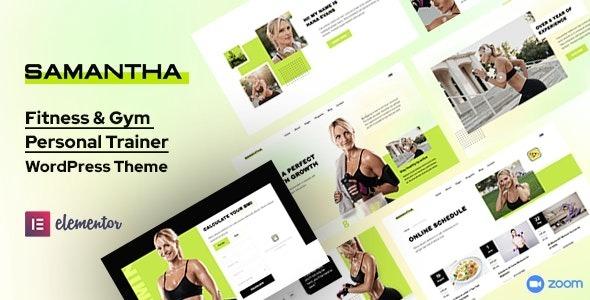 Samantha Personal Fitness Trainer WordPress Theme Nulled Free Download