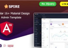 Spire Angular 16+ Material Design Admin Dashboard Template Nulled Free Download