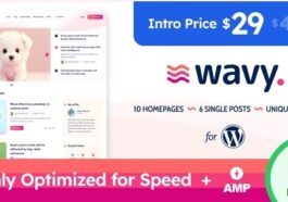 Wavy Modern & Lightweight Blog for WordPress Nulled Free Download