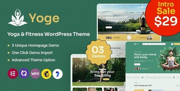 Yoge Fitness and Yoga WordPress Theme Nulled Free Download