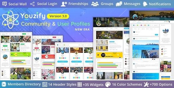 Youzify (formerly Youzer) BuddyPress Community & WordPress User Profile Plugin Nulled Free Download