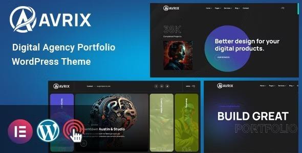 Avrix Digital Agency Portfolio WordPress Theme Nulled Free Download