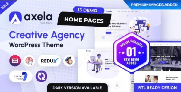 Axela Creative Agency WordPress Theme Nulled Free Download