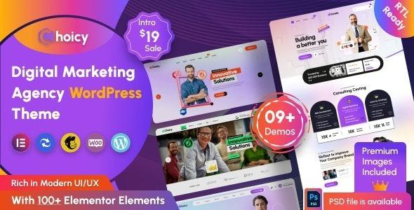 Choicy Digital Marketing Agency WordPress Theme Nulled Free Download