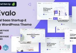 Evalo Minimal SaaS Startup & Agency WordPress Theme Nulled Free Download