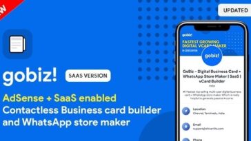 GoBiz Digital Business Card + WhatsApp Store Maker SaaS Card Builder Nulled Free Download