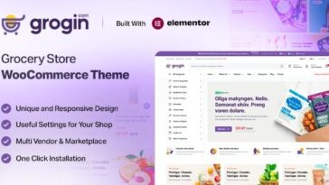 Grogin Grocery Store WooCommerce WordPress Theme Nulled Free Download