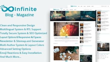 Infinite Blog & Magazine Script Nulled Free Download