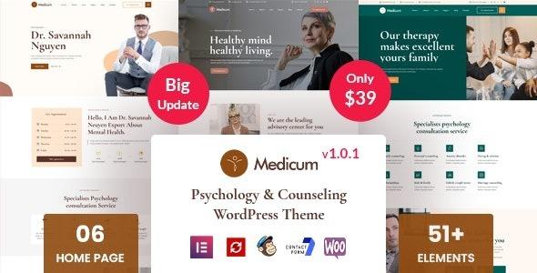 Medicum Psychology & Counseling WordPress Theme Nulled Free Download