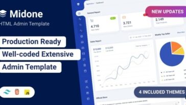 Midone HTML Admin Dashboard Template Nulled Free Download