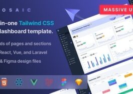 Mosaic Tailwind CSS Admin Dashboard Template Pack Nulled Free Download