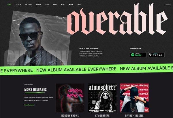 Overable Professional Music WordPress Theme Nulled Free Download