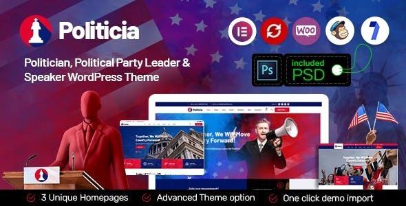 Politicia Politician & Speaker WordPress Theme Nulled Free Download