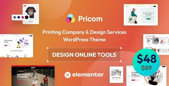Pricom Printing Company & Design Services WordPress theme Nulled Free Download
