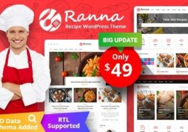 Ranna Food & Recipe WordPress Theme + RTL Nulled Free Download