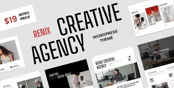 Renix Creative Agency and Portfolio WordPress Theme Nulled Free Download
