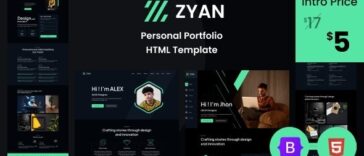 Zyan Personal Portfolio HTML Template Nulled Free Download